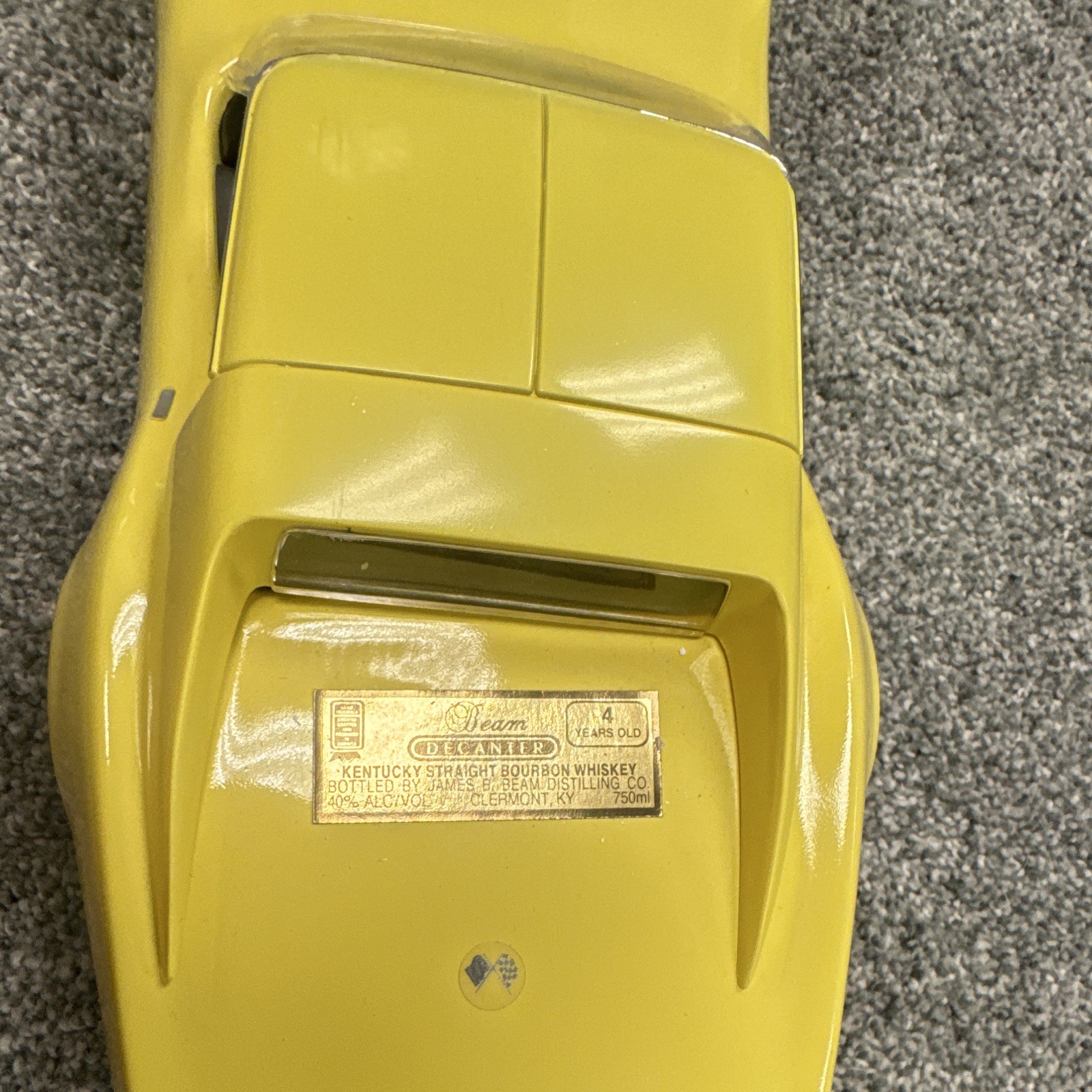 Beam Decanter Series 1968 Chevrolet Corvette Yellow Diecast Model Car