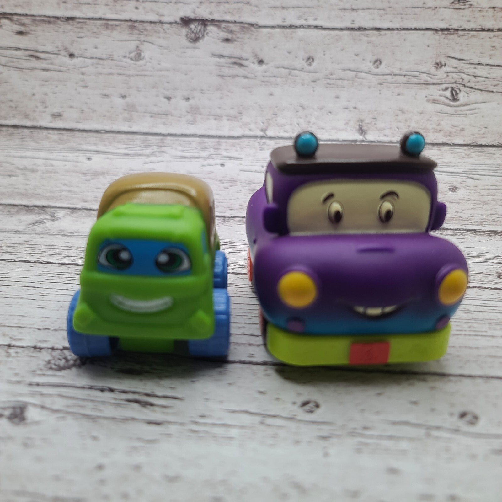 Kids Preschool Rubber Plastic Car Jeep Truck Lot of 2