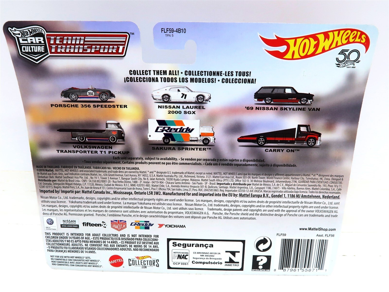 Hot Wheels NISSAN LAUREL 2000 SGX SAKURA SPRINTER 2018 Greddy Team Transport