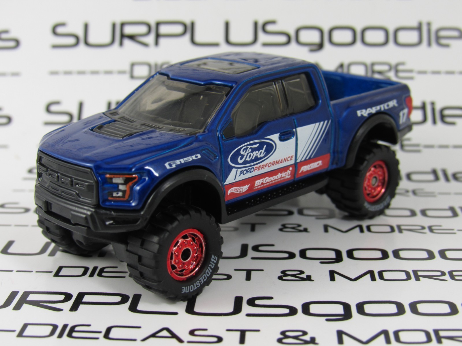 Hot Wheels LOOSE 2017 ’17 FORD F150 F-150 RAPTOR Custom Swap w/Real Riders R