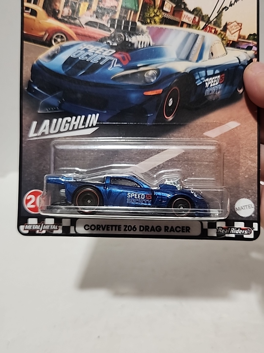 LotOf2 Hot Wheels Premium Boulevard #26 Corvette Z06 Drag Racer, #28 Porsche 964
