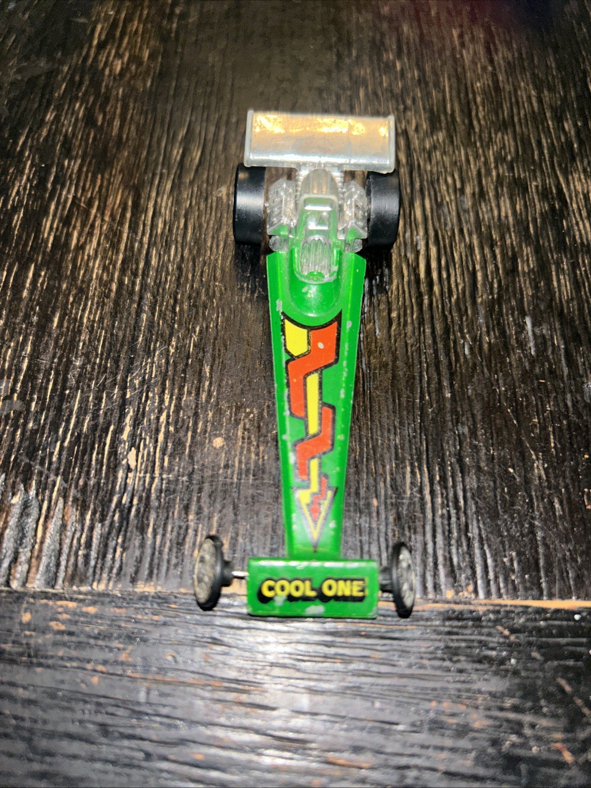 HOT WHEELS VTG 1:64 1975 COOL ONE DRAGSTER FUNNY CAR GREEN BLACKWALL