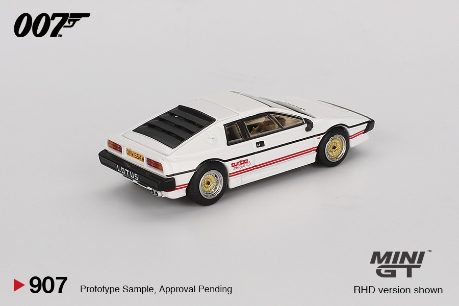 MINI GT 907 Lotus Esprit Turbo White ” For Your Eyes Only ” 1/64 New Diecast Car