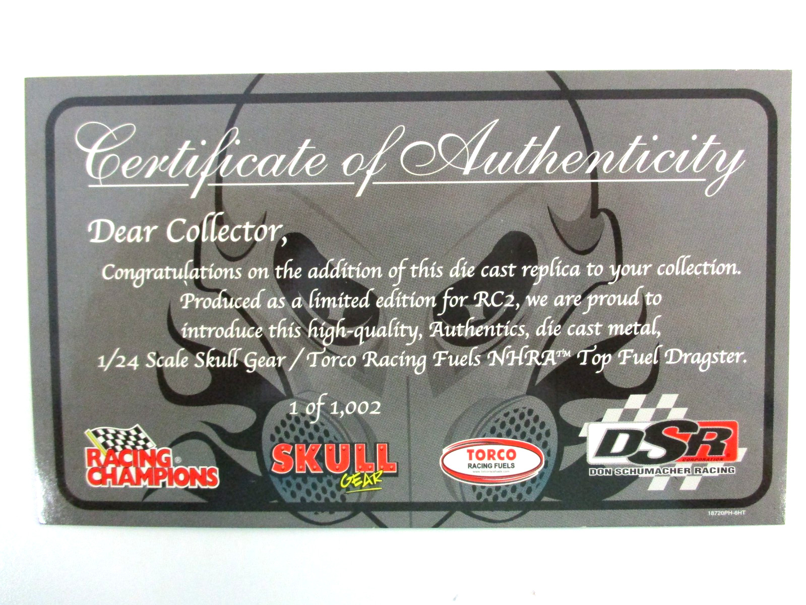 ACTION – MELANIE TROXEL SKULL GEAR TORCO 2006 NHRA TOP FUEL DRAGSTER 1/24