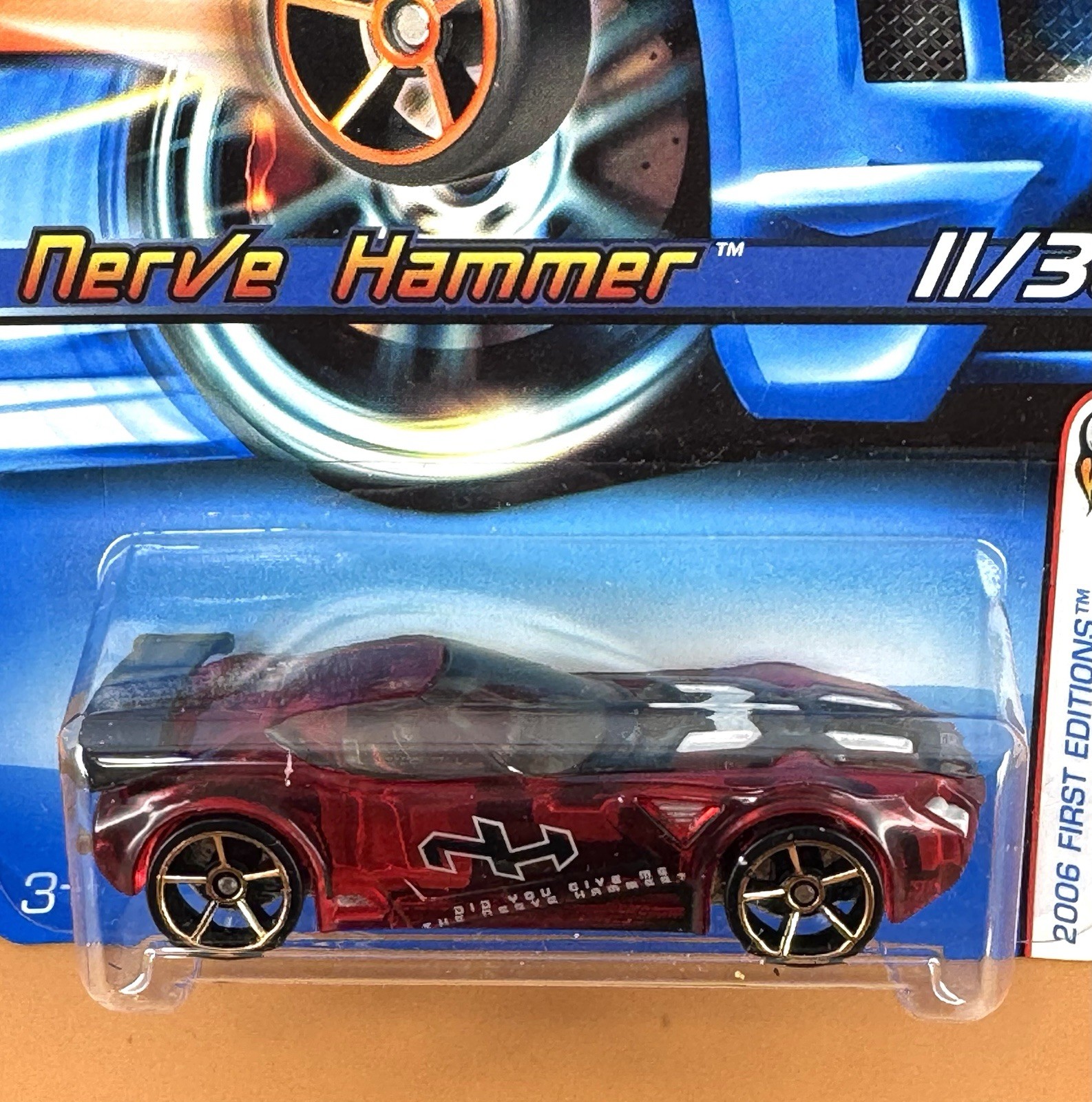 Hot Wheels 2006 First Editions NERVE HAMMER (lot of 2) w/FTE & o5 wheels 11/38