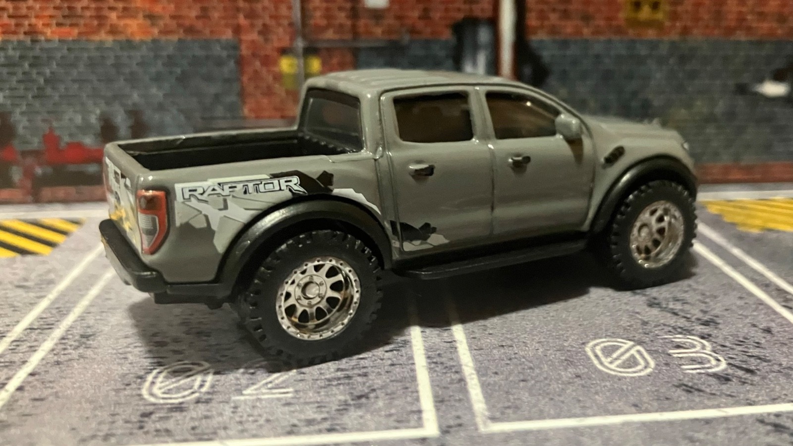 CUSTOM Gray ’19 Ford Ranger Raptor • Chrome Real Riders • 2026 Hot Wheels