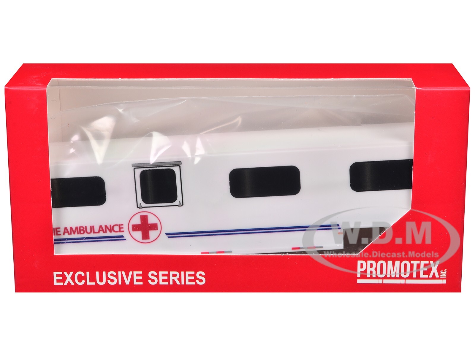 EQUINE AMBULANCE TRAILER WHITE 1/87 (HO) MODEL BY PROMOTEX 005536 W