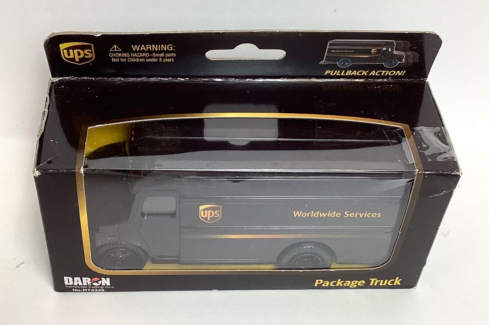 New In Box Daron Scale Die-Cast UPS Pullback Action Package Truck