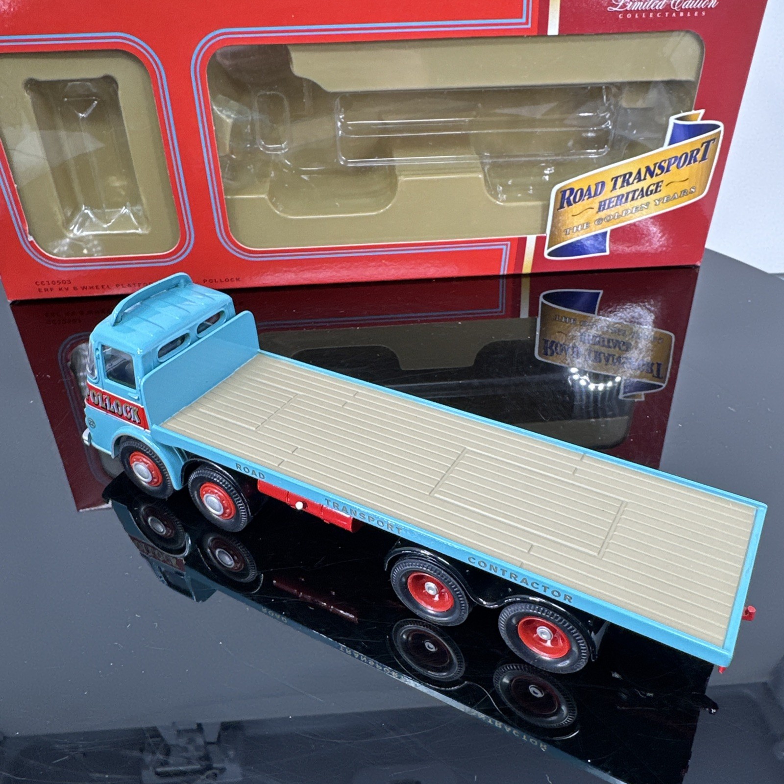 CORGI ROAD TRANSPORT HERITAGE 1:50 ERF KV 8 WHEEL PLATFORM LORRY POLLOCK CC10503