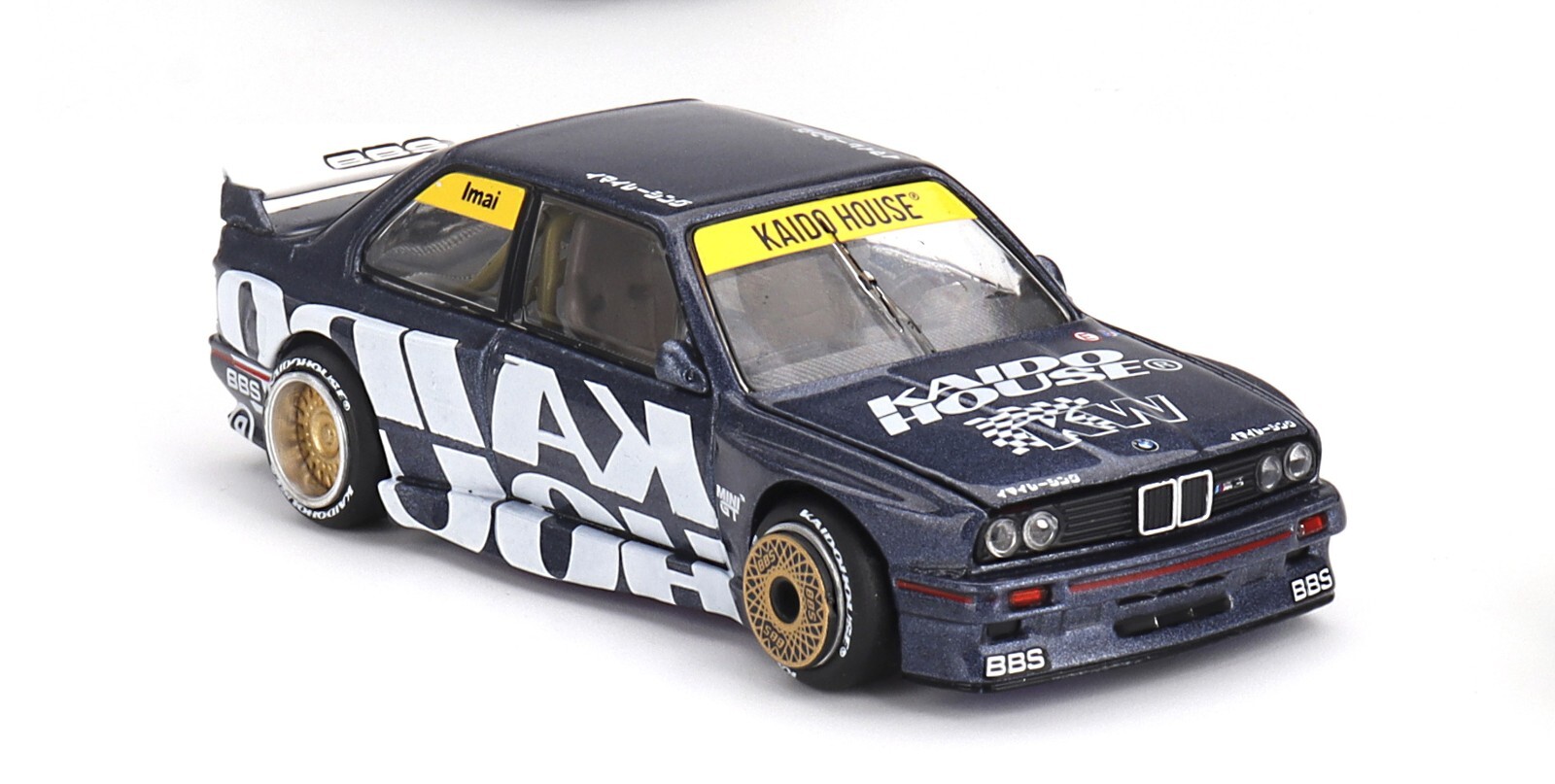 Kaido House x Mini GT 1:64 BMW M3 (E30) Kaido Works V1 Dark Blue KHMG154