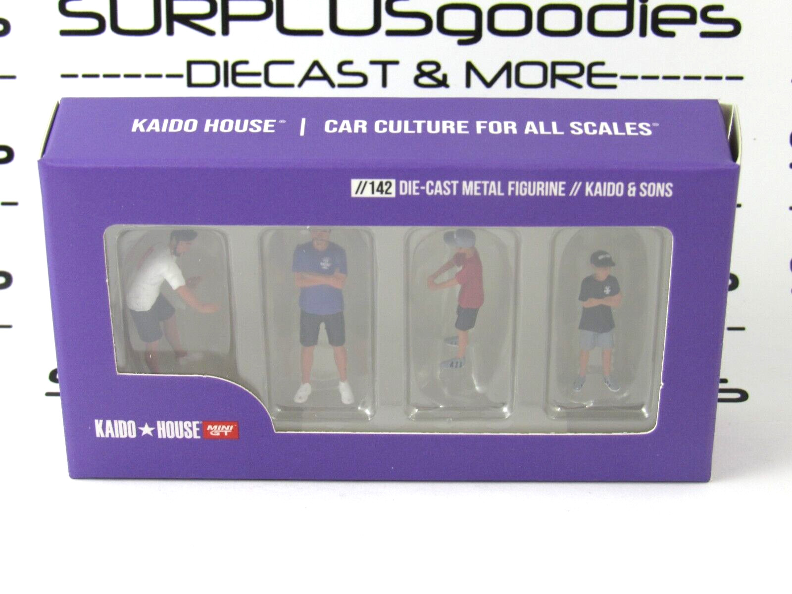 2024 Mini-GT House Metal Diorama Figures Set of 4 pcs Kaido & Sons V2 #KHMG142