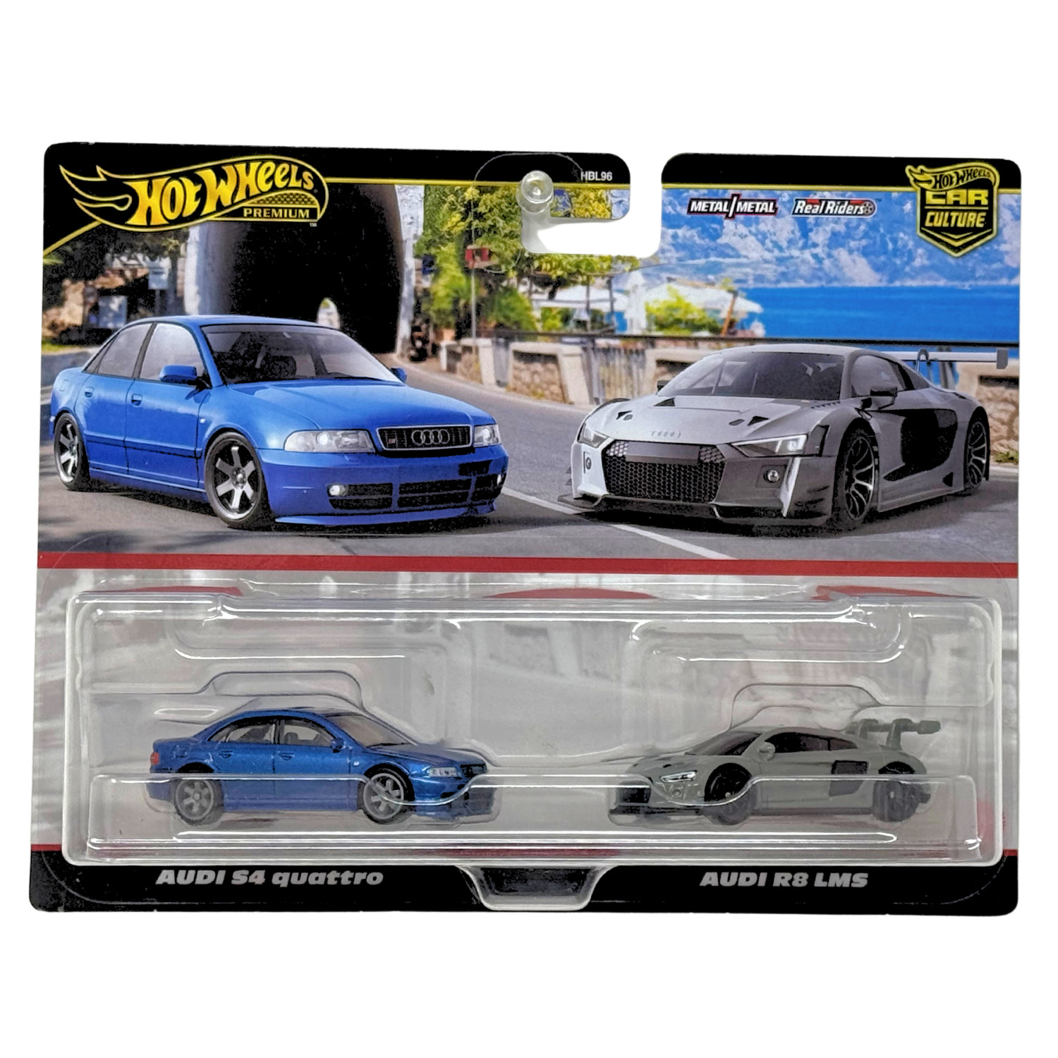 Hot Wheels Premium Audi S4 Quattro & Audi R8 LMS 2-Pack 1:64 Diecast