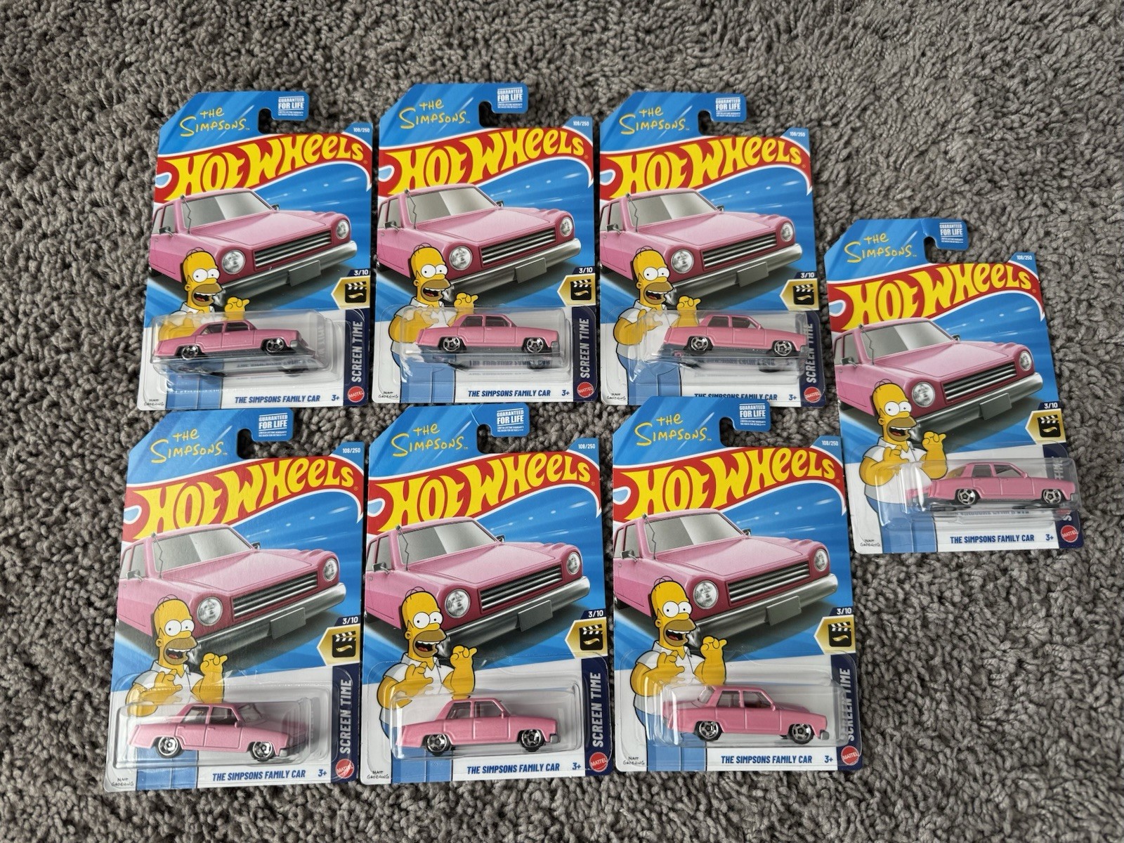 Hot Wheels 2026 F Case. The Simpsons Family Car. Lot Of 7. New.