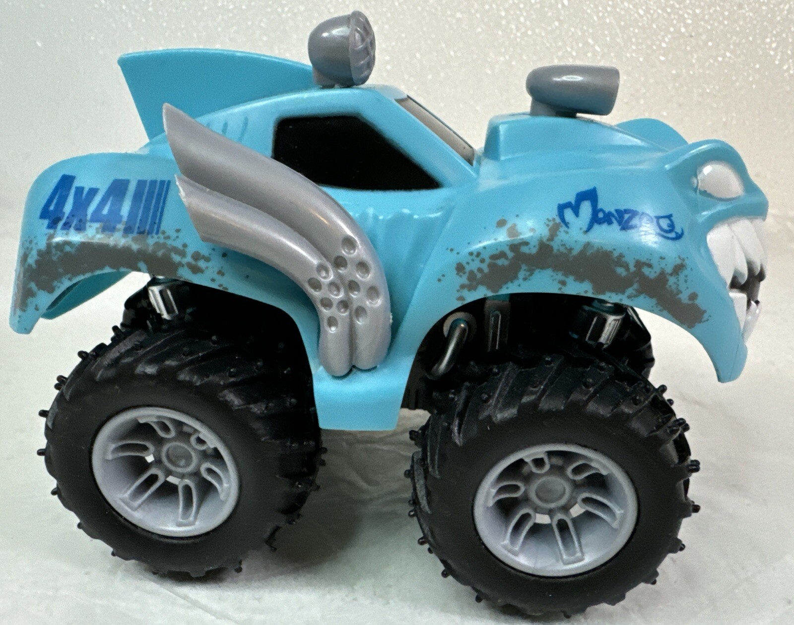 Monzoo Monster Machines Blue Shark Car Push n Go 4×4 Truck Friction Powered