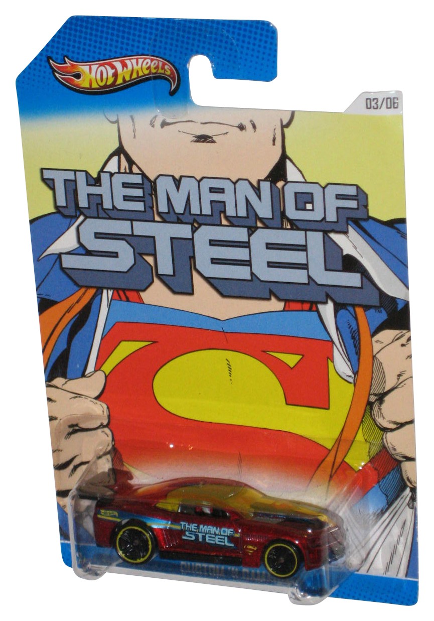 Hot Wheels Superman Man of Steel (2012) Custom Red ’11 Camaro Toy Car 3/6