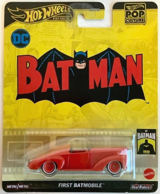NEW Hot Wheels DC Premium Pop Culture BATMAN FIRST BATMOBILE HVJ40 1:64 Scale