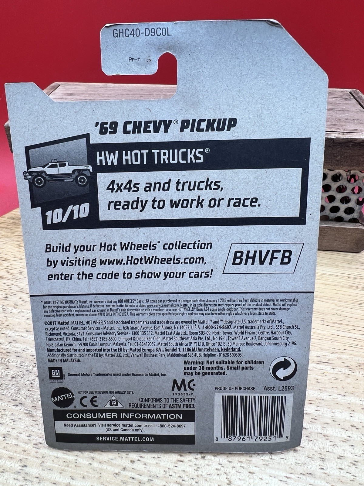 Hot Wheels ’69 Chevy Pickup #202 HW ’20 Hot Trucks 10/10 Dark Green VHTF!🛞🛞