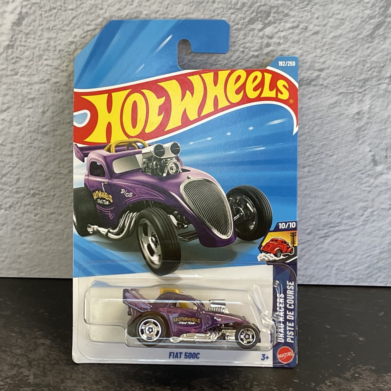 Fiat 500C #192 Purple Drag Racers 10/10 2026 Hot Wheels – NEW