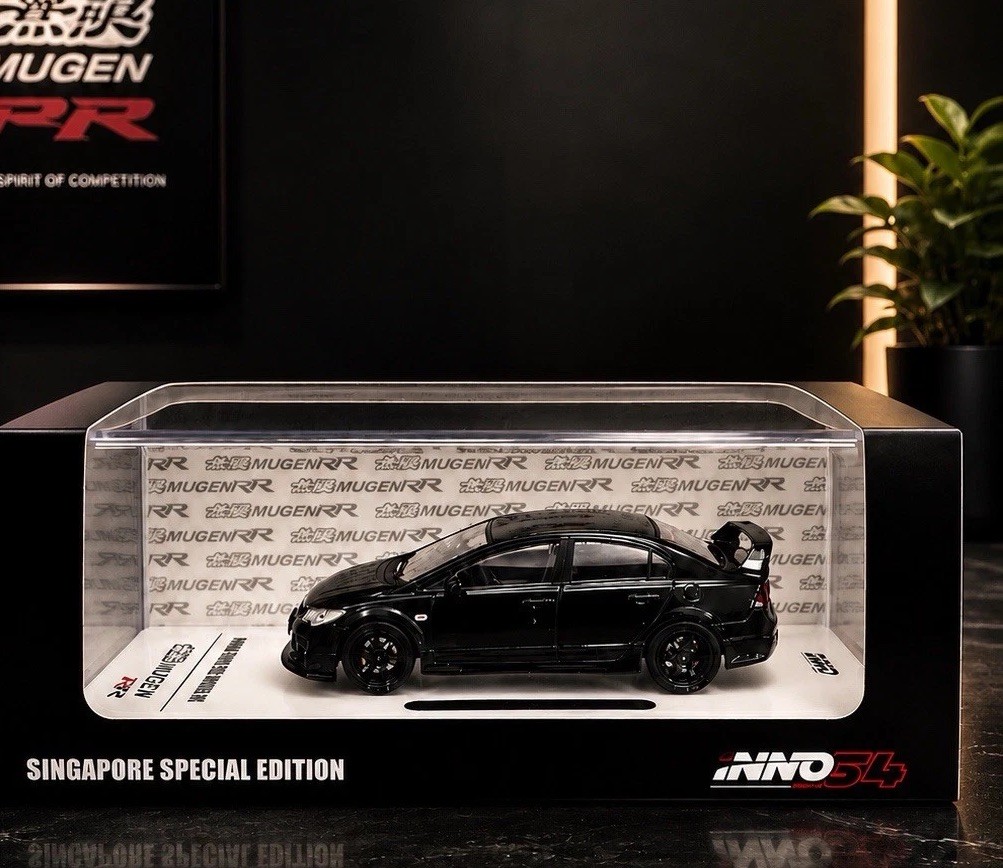 INNO64 1/64 Honda Civic FD2 Mugen RR Black Singapore Special Edition Used RARE