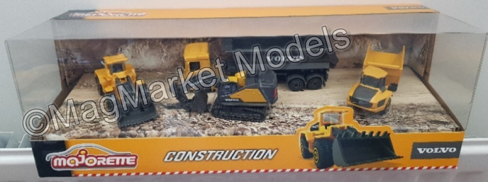 Majorette Volvo 4-Vehicle Construction Set · Brand New · Free UK P&P