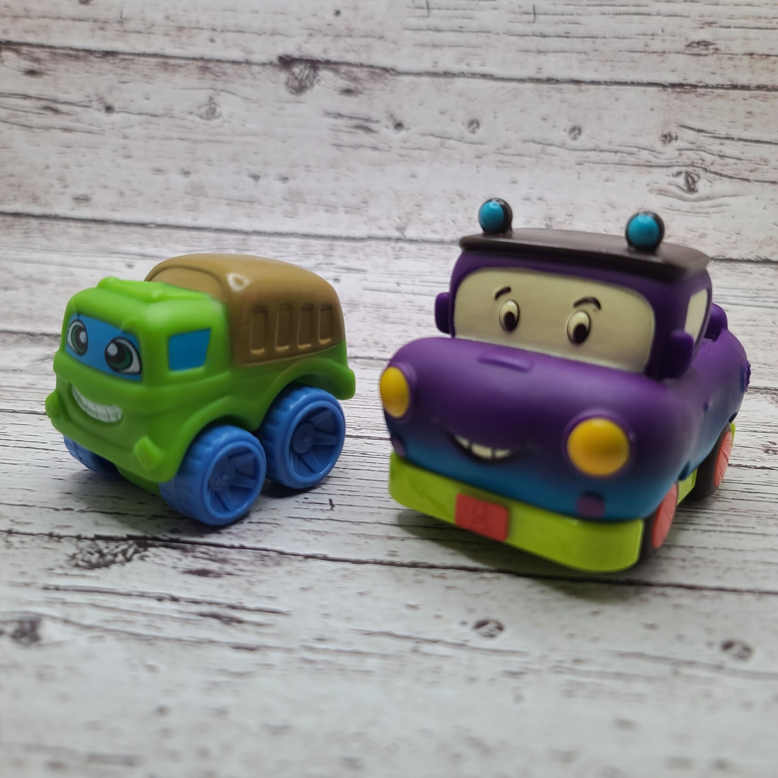 Kids Preschool Rubber Plastic Car Jeep Truck Lot of 2