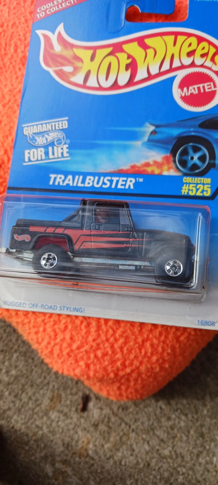 Hot Wheels N.I.P. new in package 1997 TRAILBUSTER JEEP #525 H.t.f. Mattel Rare