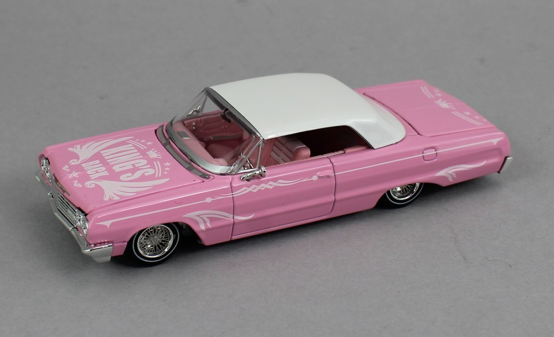 1:64 *FINE WORKS 64* Pink Chevrolet IMPALA *LOWRIDER* High Detail NIB