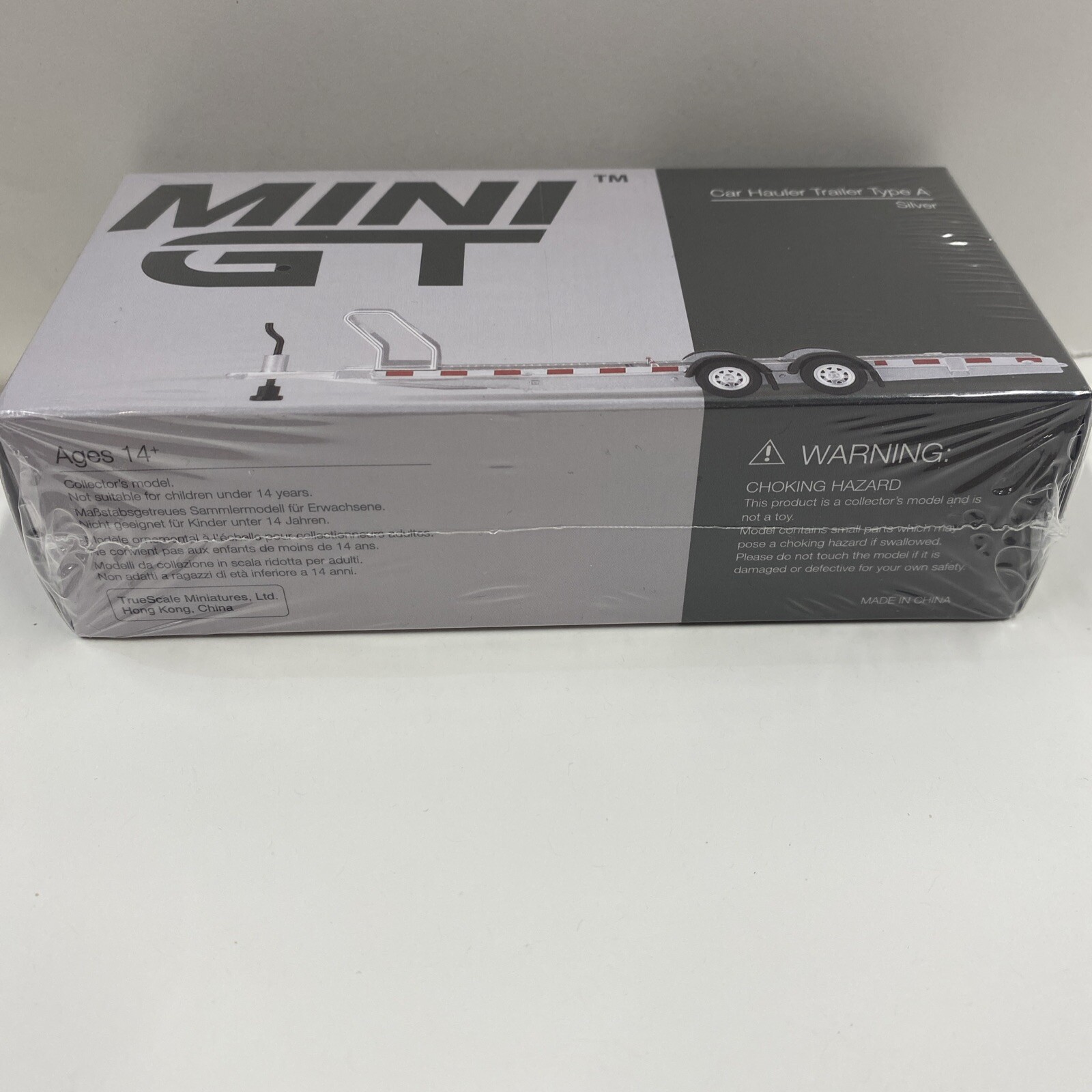 1:64 Mini GT Car Hauler Trailer w/Tire Rack TYPE A Silver No AC15 *SEALED*