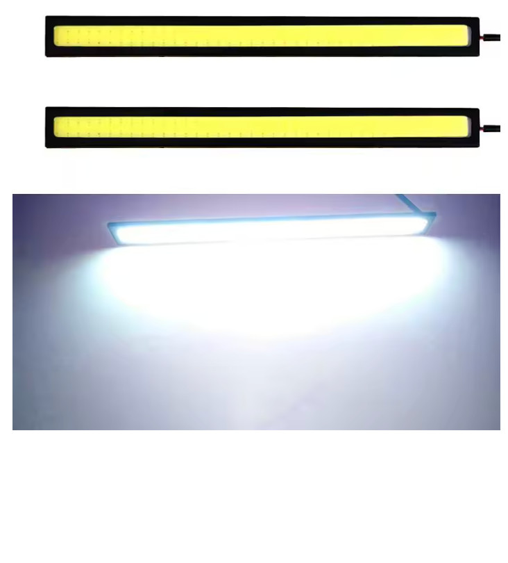 TWO LIGHT STRIP 7” COLOR SUPER BRIGHT WHITE 12V 1:18 SCALE DIORAMA MINIATURE