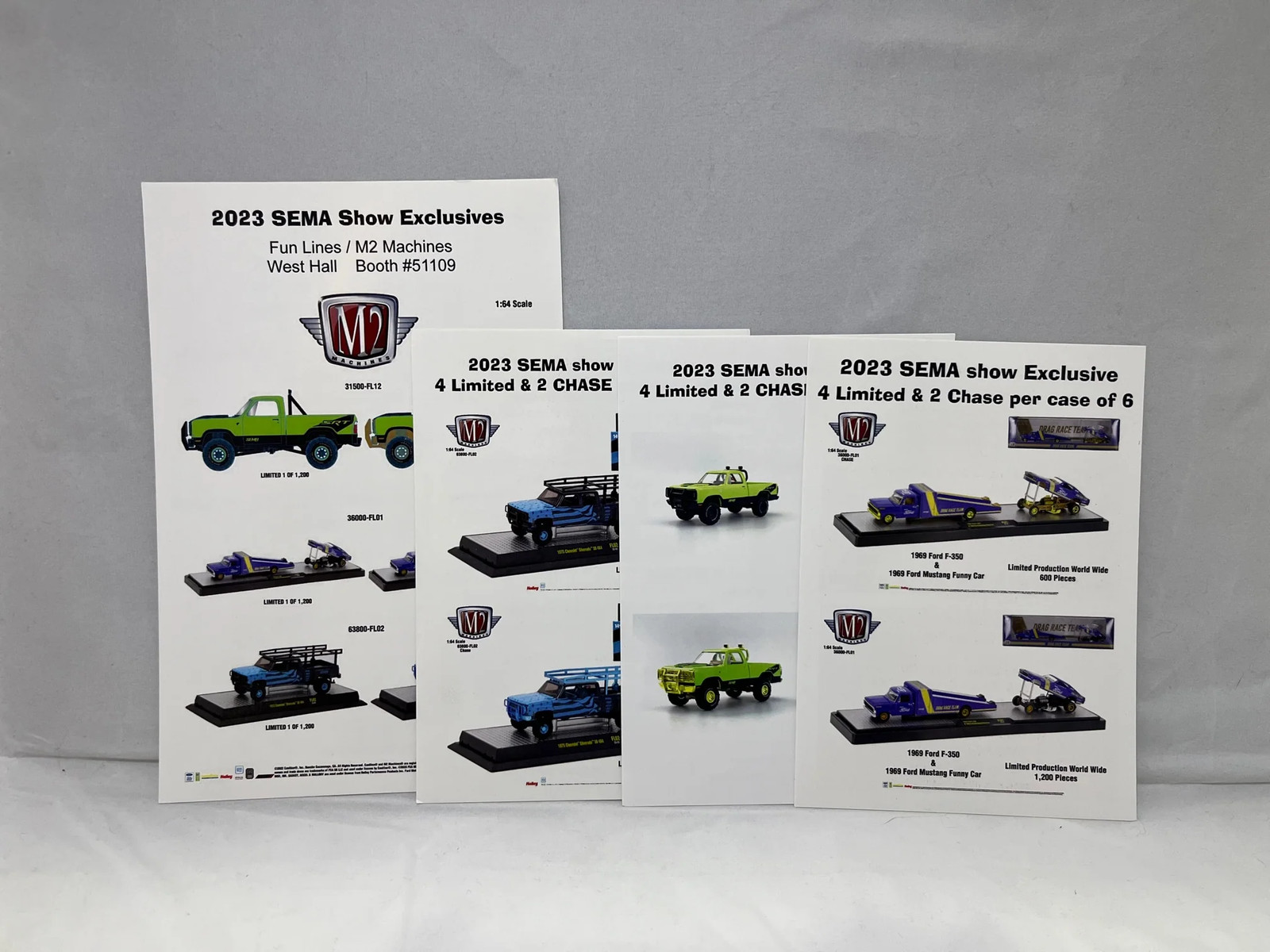 # 01099 – 2023 Sema M2 Machines Complete Set – 6 Pcs. w/Cards (Reg. + Chase)