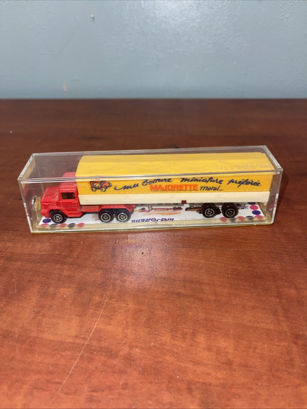 Vintage Majorette #367 Bernard Bache Canvas Semi Trailer Red Super Tandems 1970