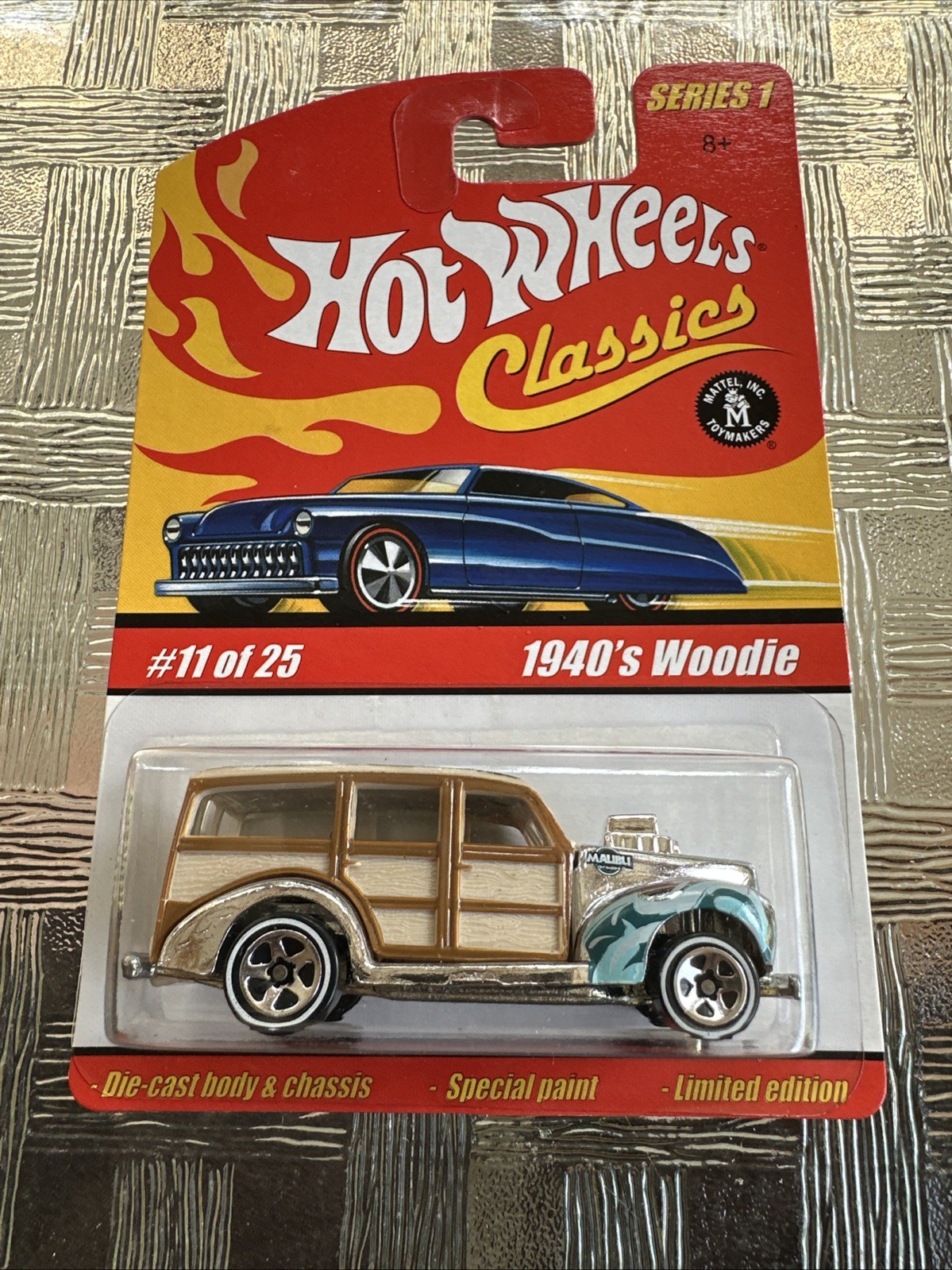 Hot Wheels Series 1 Classics 1940s Woodie Lot Of 6 Different Colors- Metal Base!