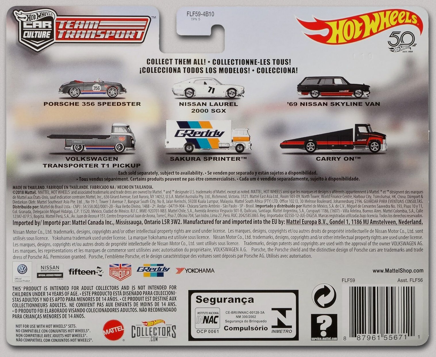 2018 HOT WHEELS TEAM TRANSPORT NISSAN LAUREL 2000 SGX SAKURA SPRINTER #2 GREDDY