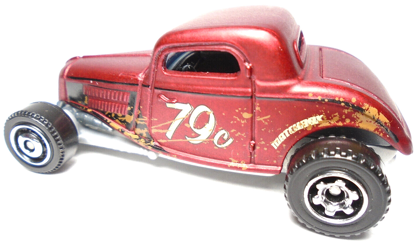 2017 MATCHBOX 1933 FORD COUPE #79C RED 1:64 DIECAST 2 1/2″ MUDDY CAR W/ BLACK