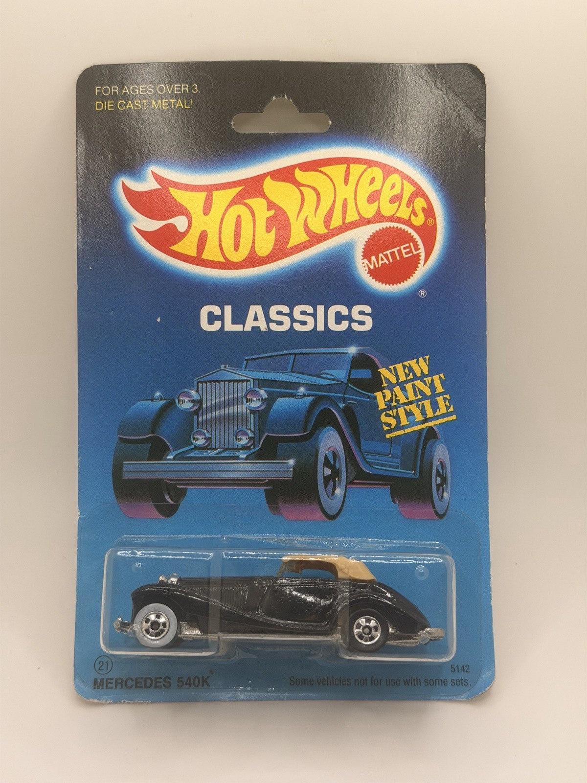 Vintage 1988 Hot Wheels Classics Mercedes 540K Black Sealed