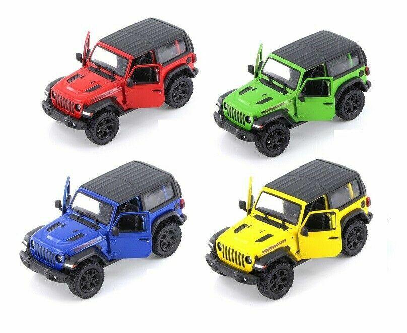 Jeep Wrangler Rubicon 4×4, Kinsmart, 6 colors, Diecast Toy Car, 5”, 1:34 scale