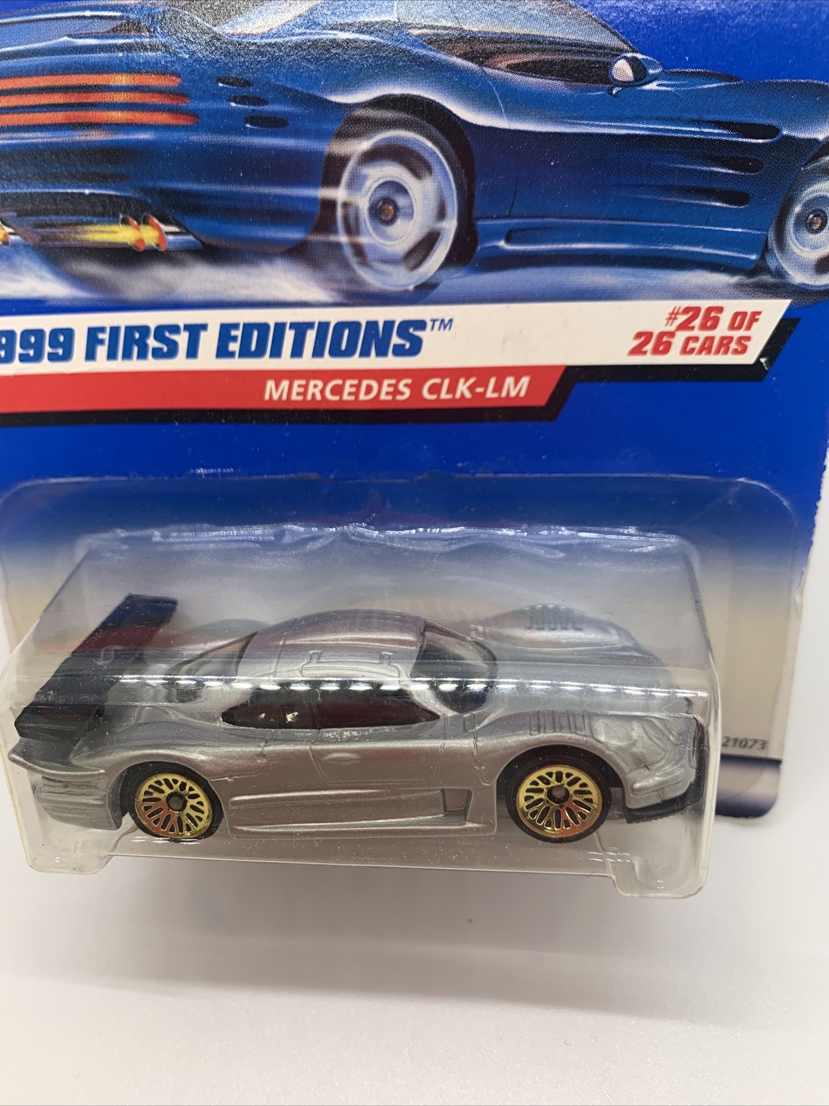 1999 Hot Wheels #926 First Editions 26/26 MERCEDES CLK-LM Gray w/Gold Lace Spoke