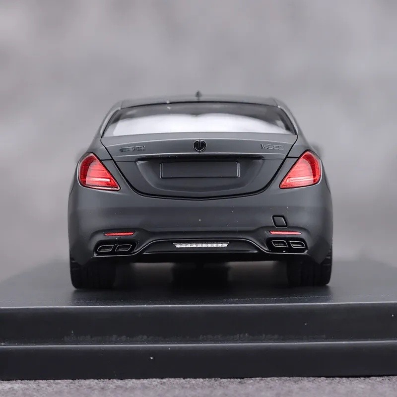 King 1:64 Matte Black AMG S65 W222 Luxury Sports Model Diecast Metal Car