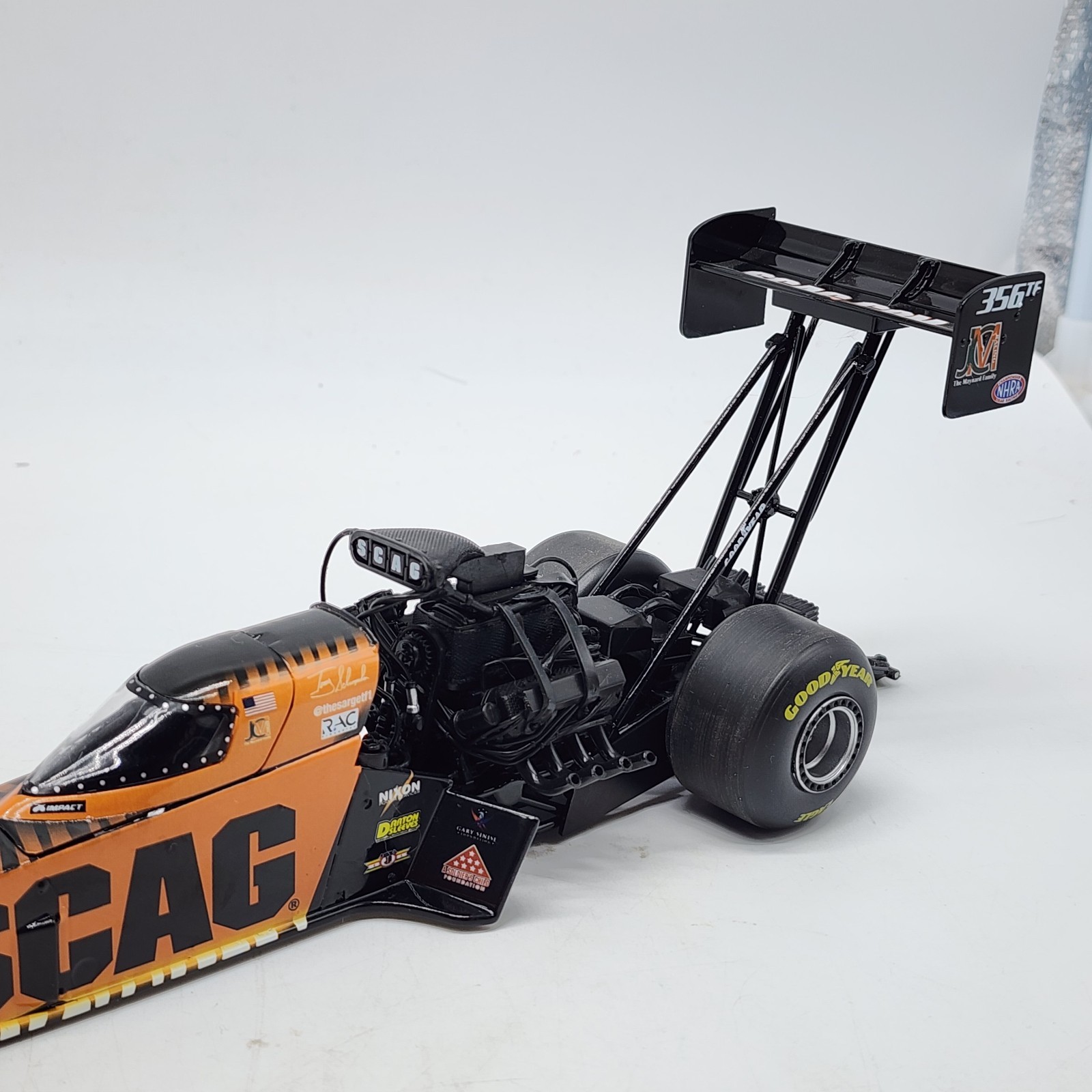 23D RC2 AutoWorld Tony Schumacher SCAG Equipment 2023 NHRA Topfuel Dragster 1/24