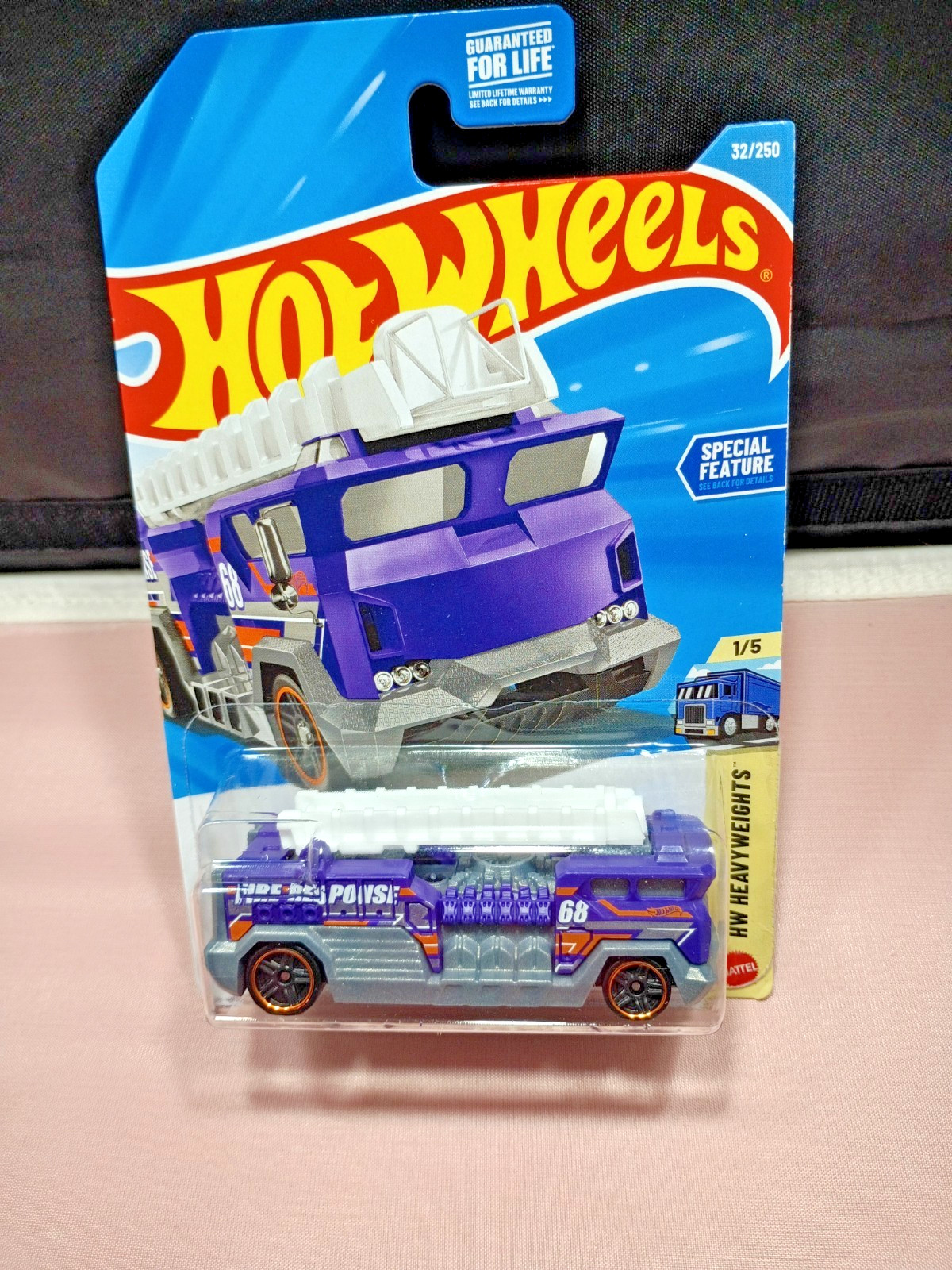 Hot Wheels 5 Alarm Diecast Purple 1:64 Scale HW Heavyweights Series #1/5 New