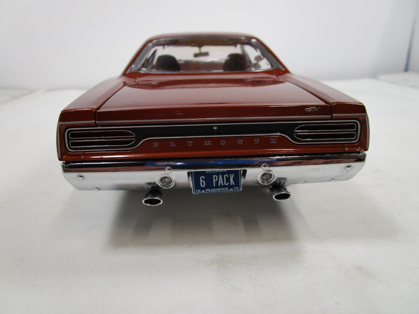 GMP 1/18 COPPER/BLACK 1970 PLYMOUTH GTX USED NICE WITH ISSUES NO BOX
