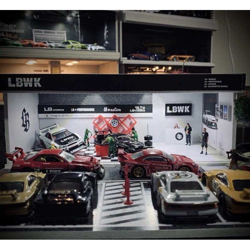 Diorama 1/64 Scale LBWK Parking Garage Models Display with LED Handmade