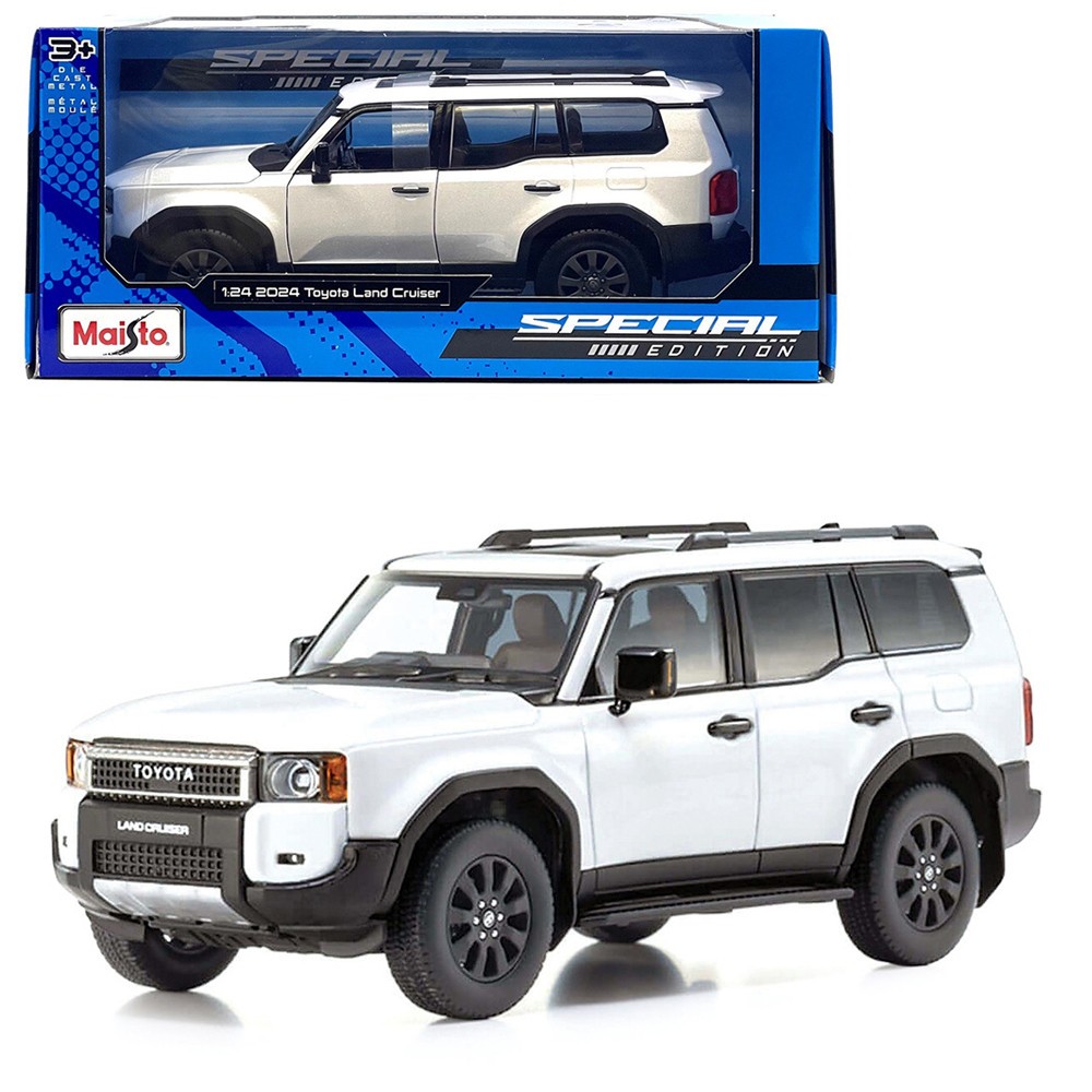 MAISTO 1:24 2024 TOYOTA LAND CRUISER PEARL WHITE DIECSAT MODEL TRUC 32924