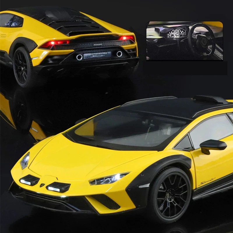 1:18 Lamborghini Huracan Sterrato Alloy Sports Car Model Diecast Metal Track Rac