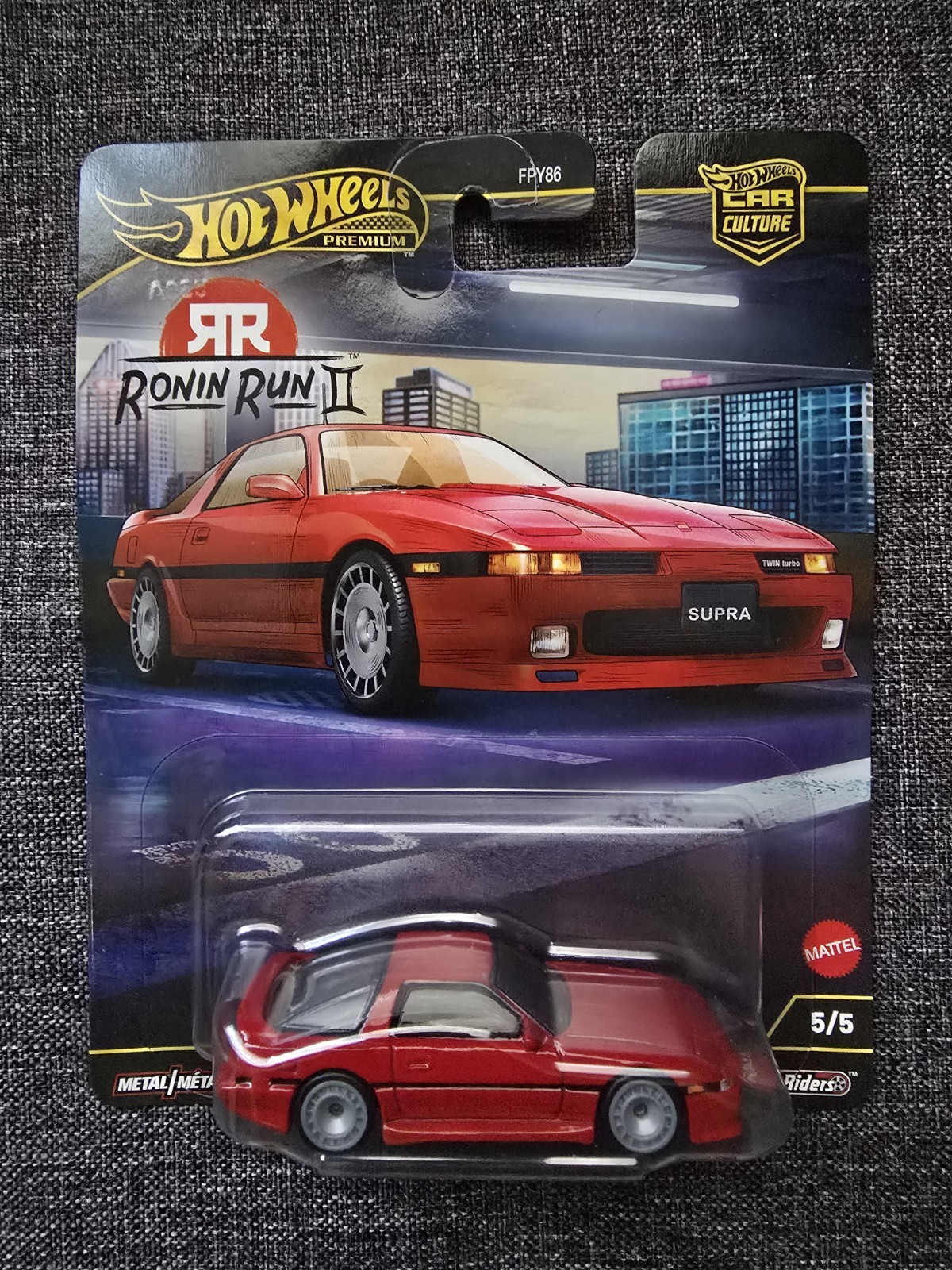 2025 Hot Wheels Premium CC Ronin Run 2 Case M ’89 Toyota Supra