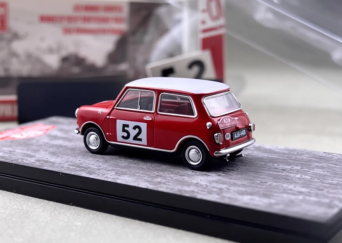 GCD 1:64 Red Mini #52 Morris Cooper S Rallye Sport Model Diecast Metal Car