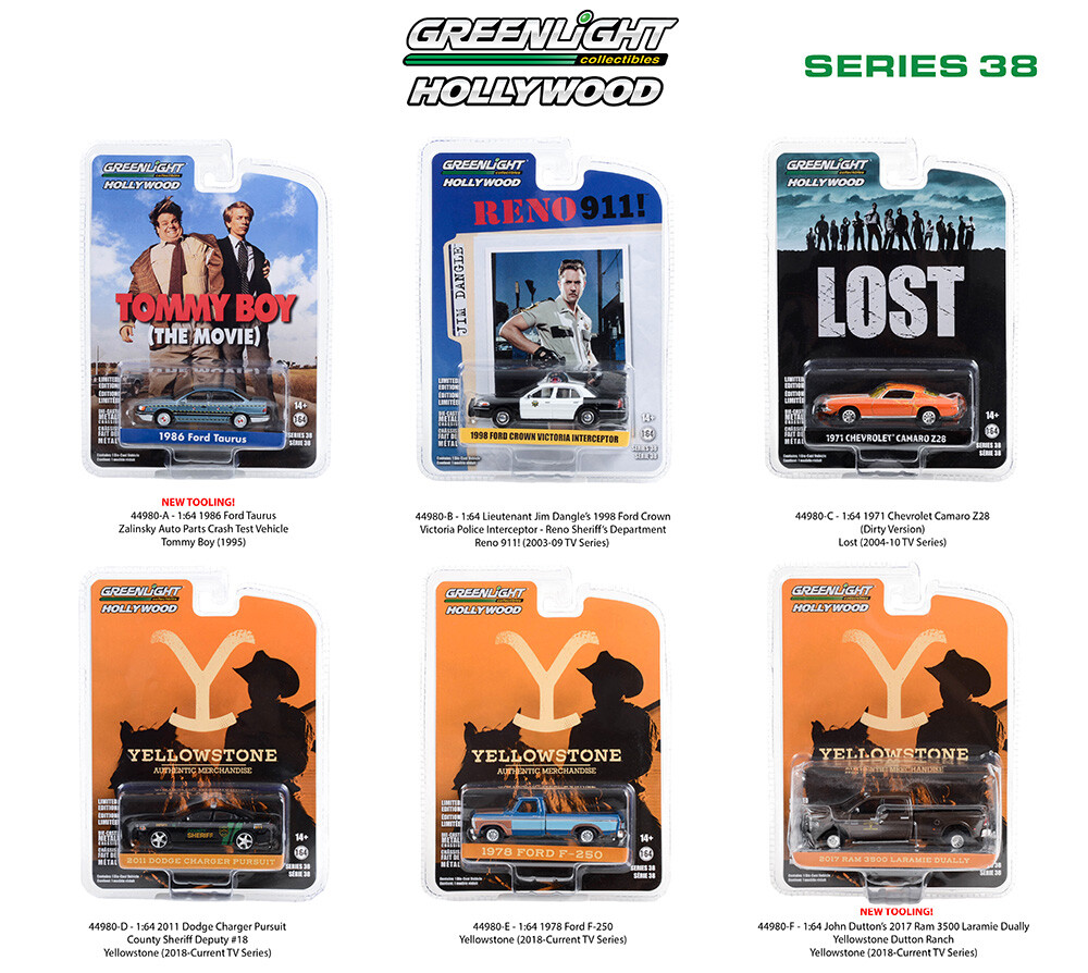 Greenlight Hollywood Series 38 “Yellowstone” 2011 Dodge Charger Pursuit 44980-D