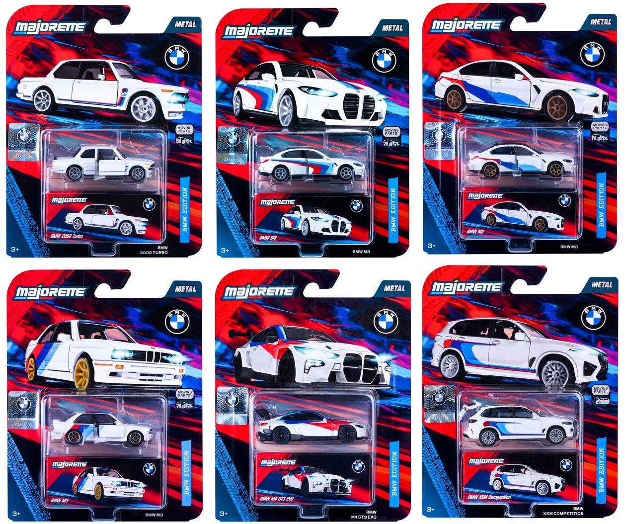 Majorette 1:64 BMW M Sport Series Deluxe Cars Full Set of 6 Models NEW UK Stock