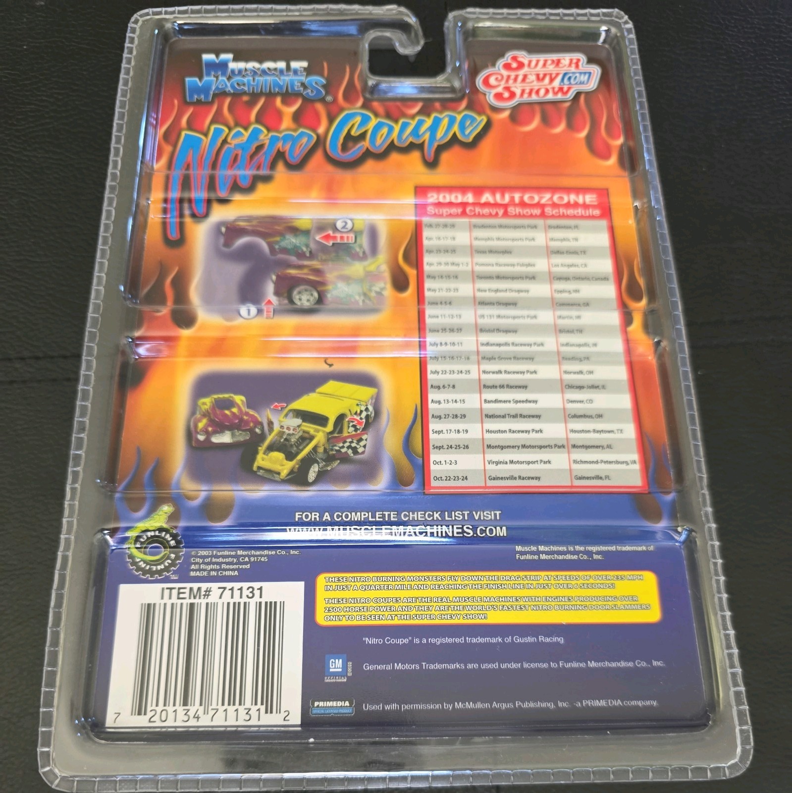 6 Pks 1:64 scale Muscle Machines Nitro Coupe die-cast vehicles Adult Collectibes