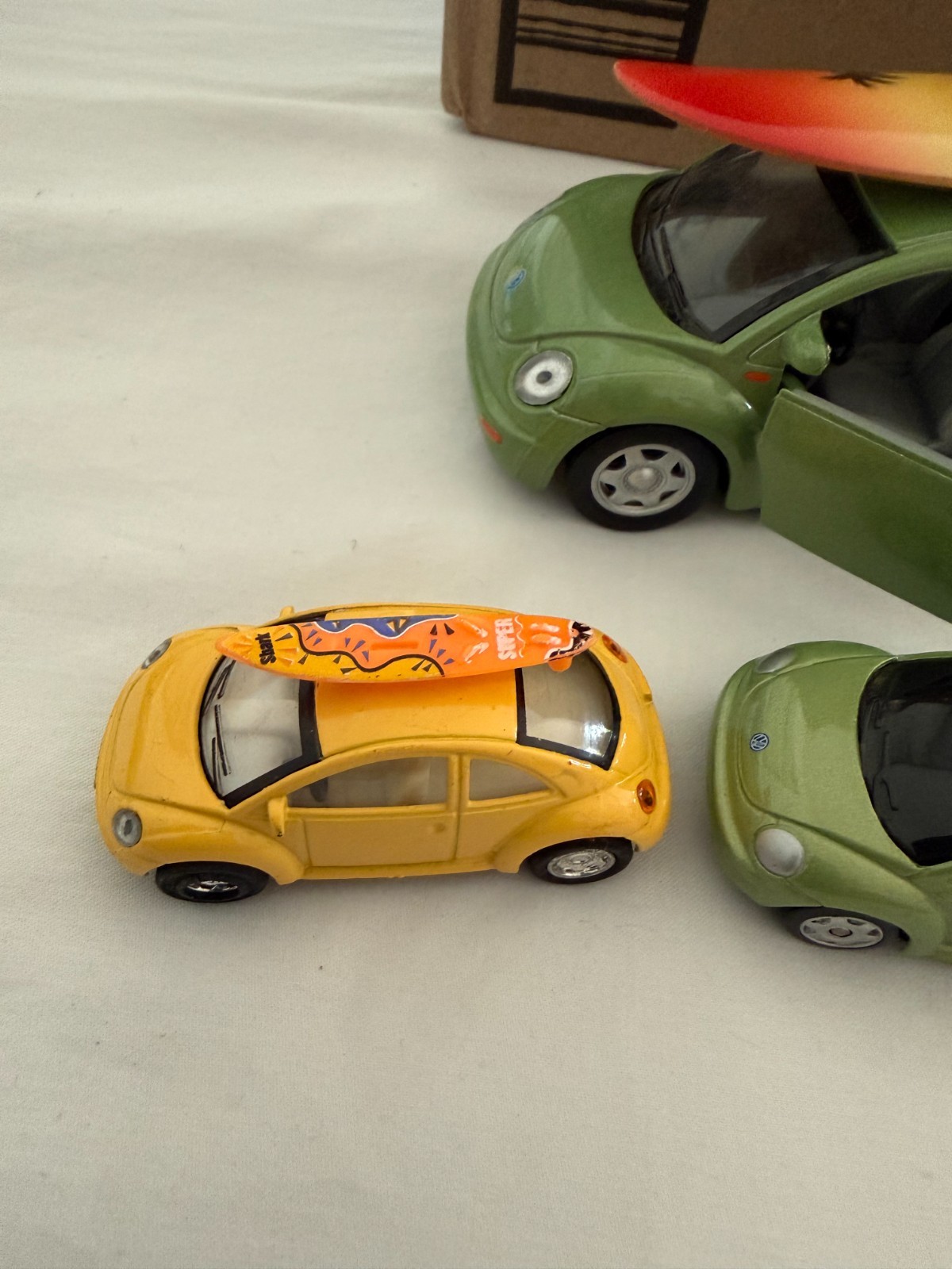 Volkswagen Beetle Die‑Cast Lot – 6‑Piece Surf & Rally Set – Mixed Sizes